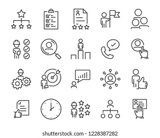 Set Of Job Seach Icons ,such As Work, Career, Traning, Business, Skill, Meeting