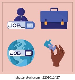 conjunto de búsqueda de empleo, diseño