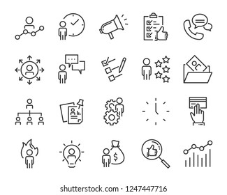 Set Of Job Search Icons ,such As Work, Career, Traning, Business, Skill, Meeting