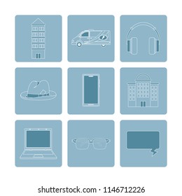 Set of journalism icons
