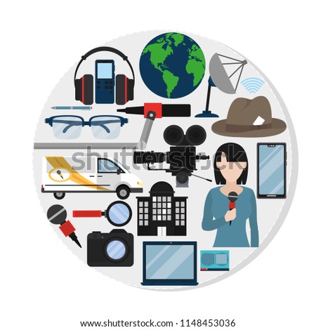 Set of journalism icons