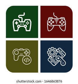 Conjunto de iconos de joypad. Como el controlador de juegos, el controlador, el juego, los iconos de joypad