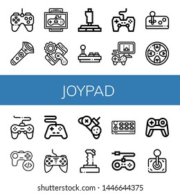 Set of joypad icons such as Gamepad, Controller, Game, Joystick, Game controller, Videogame, Game console , joypad