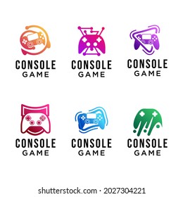 set of joystick for game vector icon. logo design. Game controller Illustration. Cybersport concept. Console gamepad. Suitable for many purposes