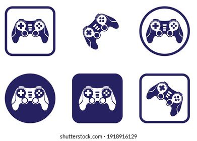 Set of joystick. video game console. gamepad vector illustration. 