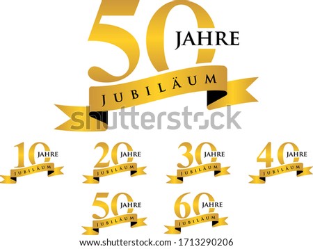 set jubile anniversary element gold