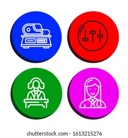 Set of judgment icons. Such as Scale, Equalizer, Judge, Lawyer , judgment icons