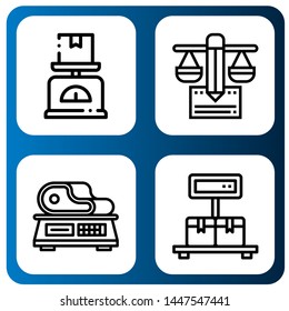 Set of judicial icons such as Scale, Balance , judicial