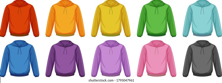 Set of jumper on white background illustration