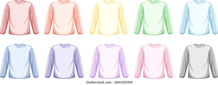 Set of jumper on white background illustration