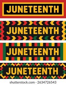 set of Juneteenth boarder in different colors