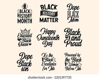  Set of Juneteenth  t-shirt design 