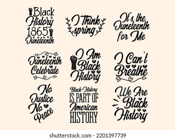  Set of Juneteenth  t-shirt design 