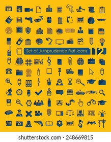 Set of jurisprudence icons