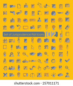 Set of jurisprudence icons