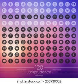 Set of jurisprudence icons