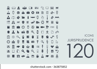 Set of jurisprudence icons