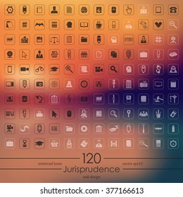 Set of jurisprudence icons