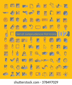 Set of jurisprudence icons