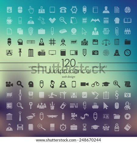 Set of jurisprudence icons