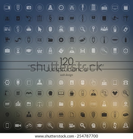 Set of jurisprudence icons