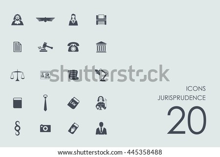 Set of jurisprudence icons