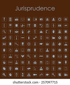 Set of jurisprudence simple icons