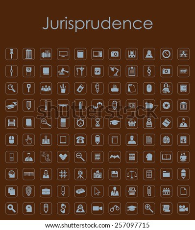 Set of jurisprudence simple icons