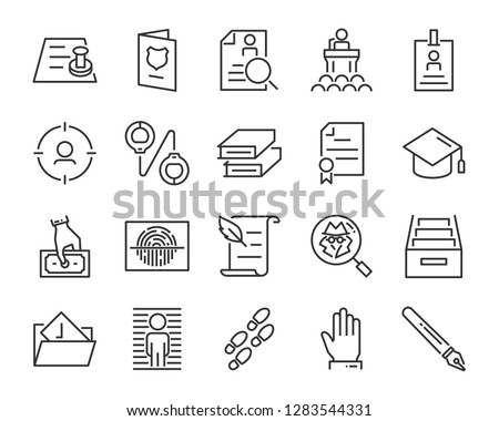 set of justice icons, such as, law, lawyer, security, police