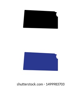 a set of Kansas state map icons