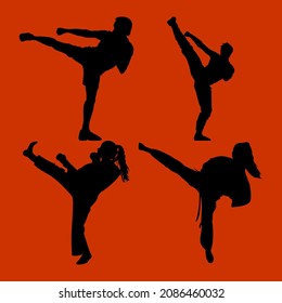 Un conjunto de ilustraciones de karate. Hecho para aquellos que necesitan completar el proyecto.