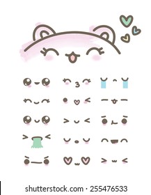 Set Kawaii emoticons