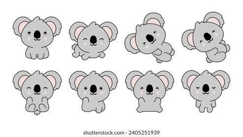 Sammlung kawaii koala Illustration