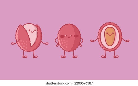 Personajes de kawaii lychee