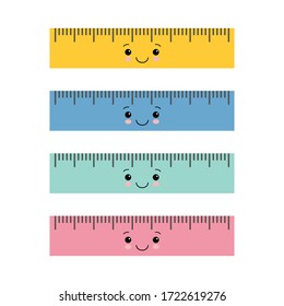 Conjunto de reglas de la escuela kawaii, de vuelta a la escuela o concepto de aprendizaje, lindo personaje de caricatura