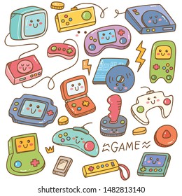 Juego de juegos de video de kawaii