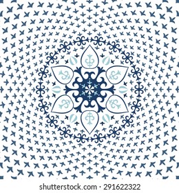 set Kazakh Asian ornaments and patterns