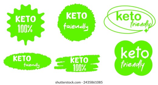 Set of  keto friendly, stickers