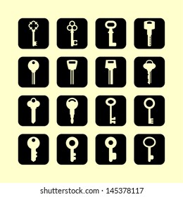Set of key icons