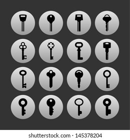 Set of key icons