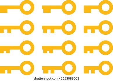 Conjunto de iconos clave – Ilustración vectorial de varias Formas clave para la seguridad y el acceso