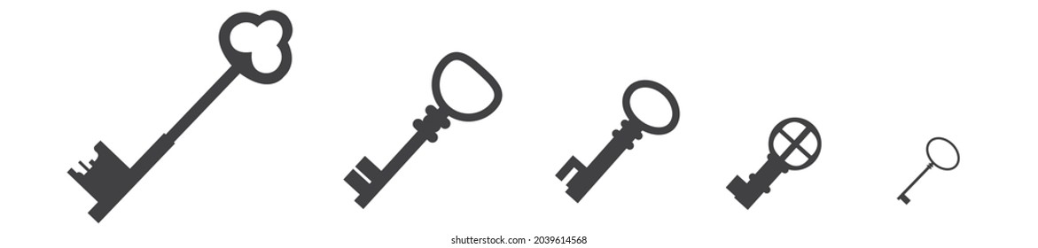 Set of key. Vector illustration