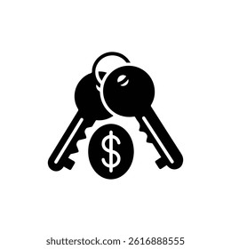 Set of Keys with Dollar Sign Representing Unlocking New Business Opportunities
