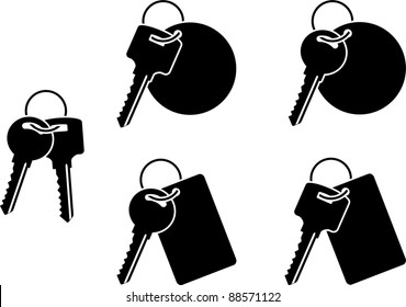 set of keys. fifth variant. vector illustration