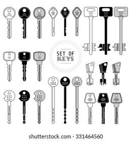 Set of Keys. Modern Types Keys
