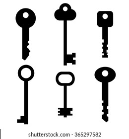 A set of keys. Silhouette