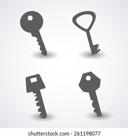 Set of keys. Vector