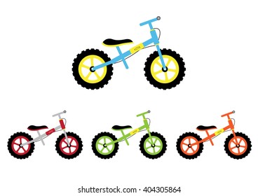 Set of kid bicycle,Vector illustrations