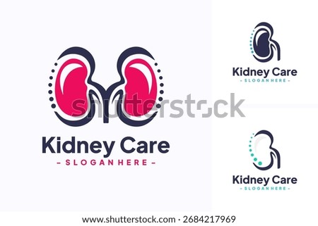 Set of kidney logo vector. Urology logo design template. Icon stock vector isolated