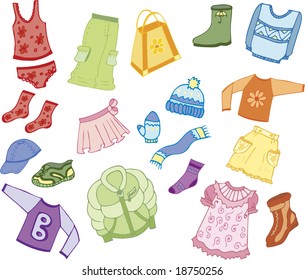 Set of kids clothes